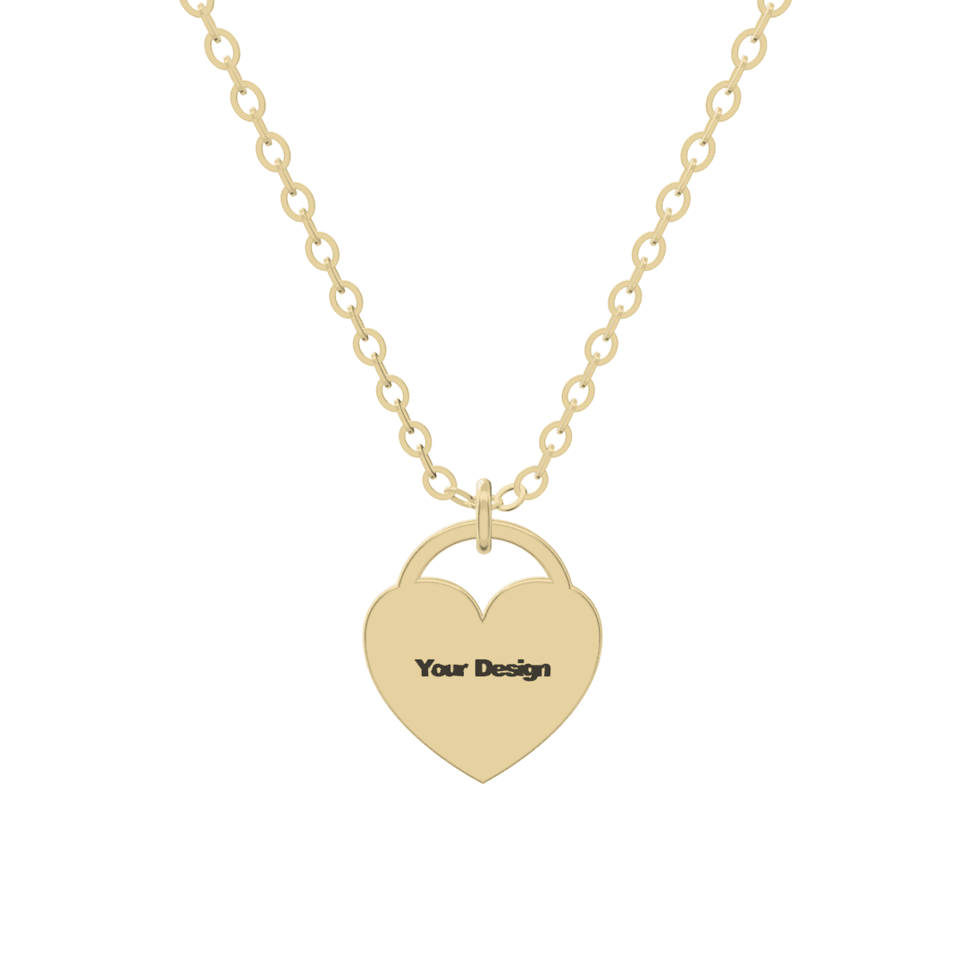 Heart Pendant in 3D, gold plated