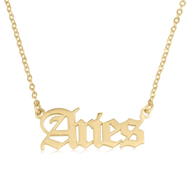 Aries Script Necklace