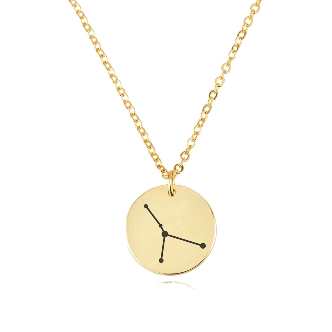 Cancer Celestial Constellation Disk Necklace