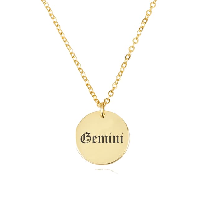 Gemini Script Disk Necklace