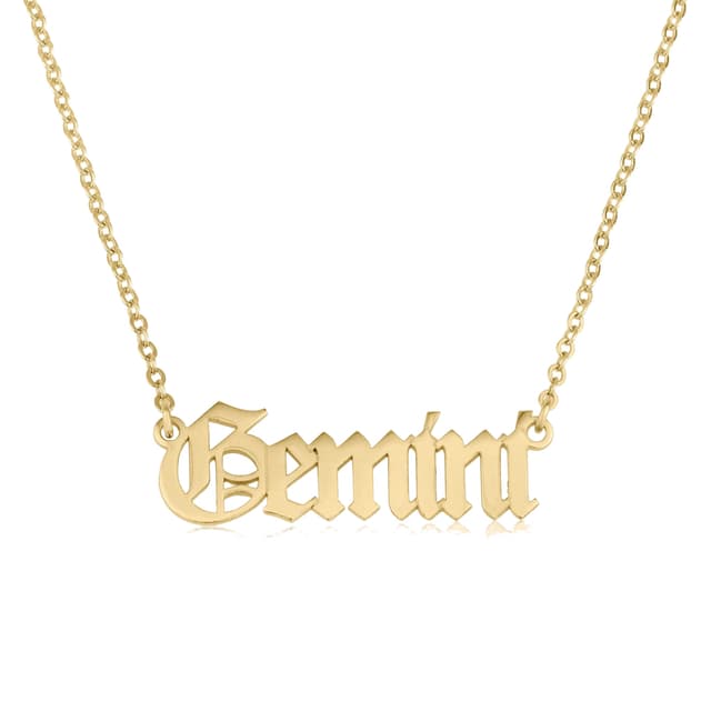 Gemini Script Necklace