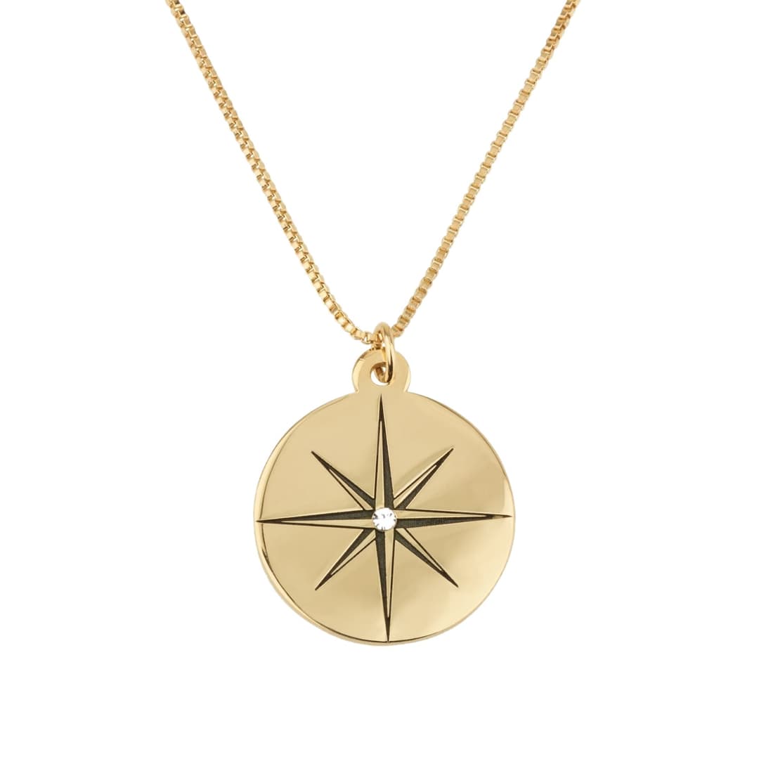 North Star Necklace With Birthstone