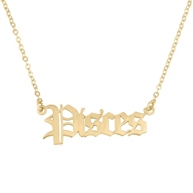 Pisces Script Necklace