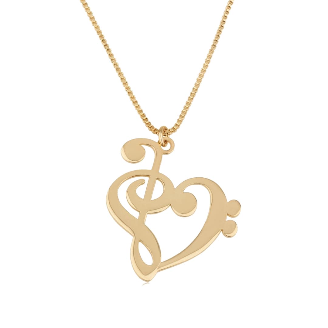 Treble Clef Bass Clef Necklace