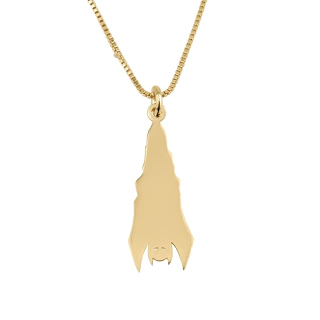 Upside Down Bat Necklace