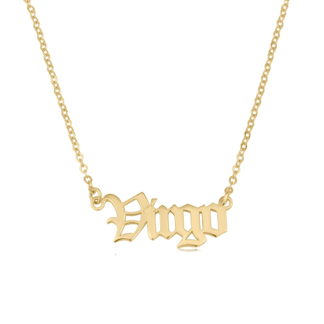 Virgo Script Necklace