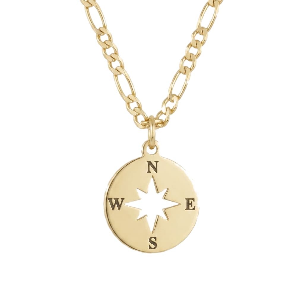 Personalized Compass Necklace