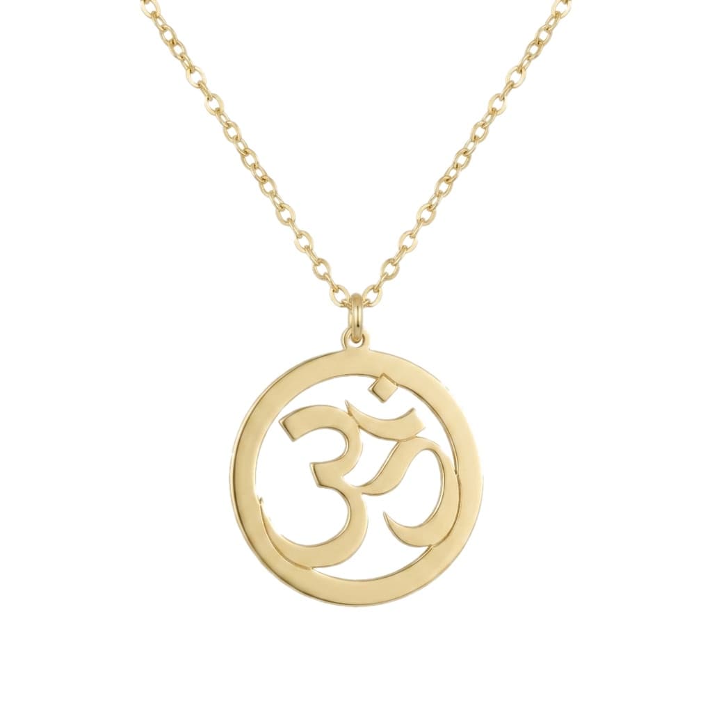 Gold Om Pendant Necklace