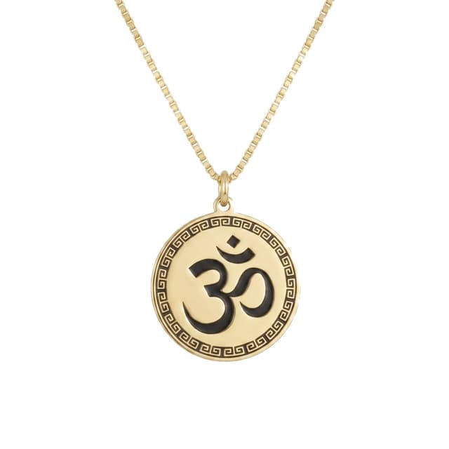 Engraved Om Pendant Necklace