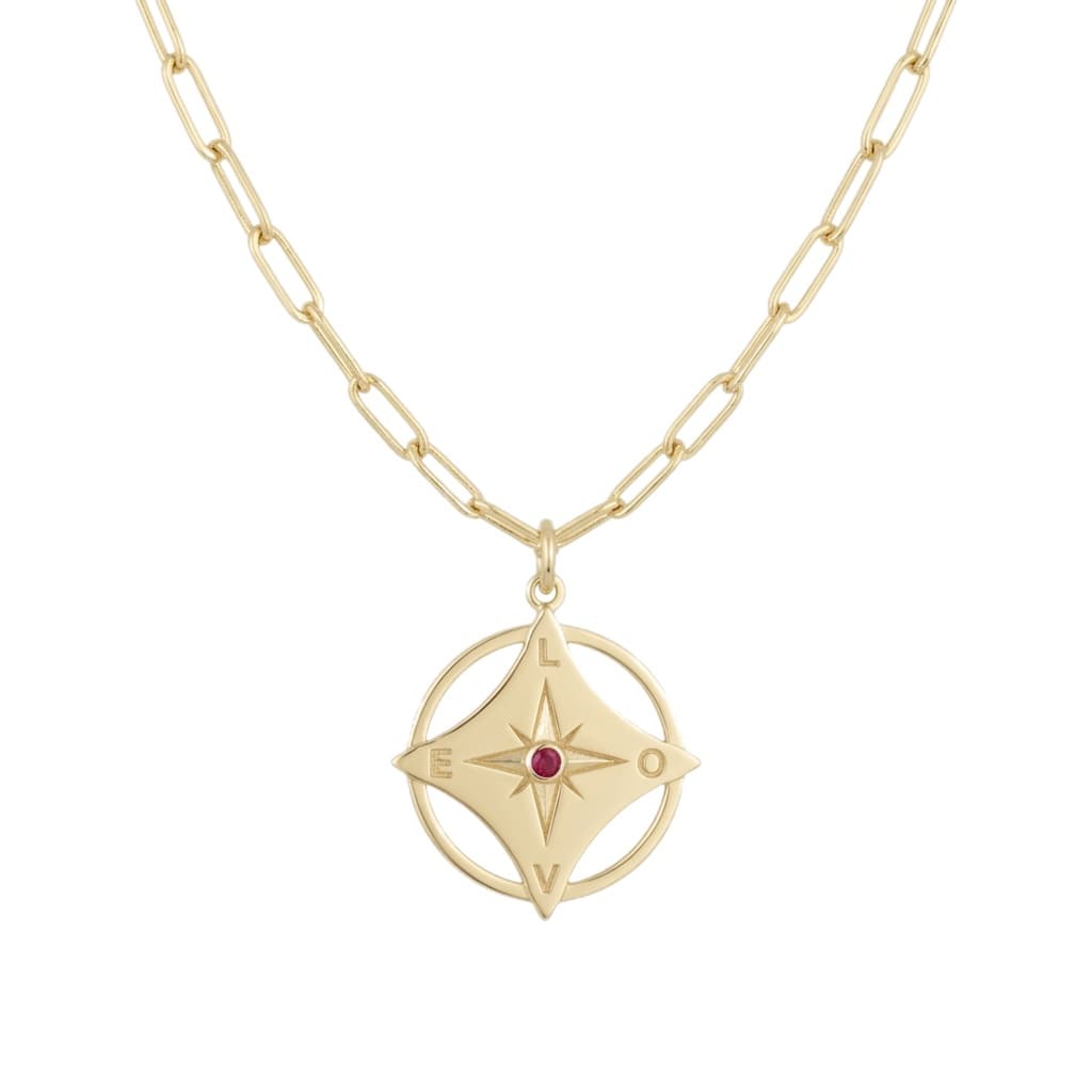 Personalized Compass Necklace