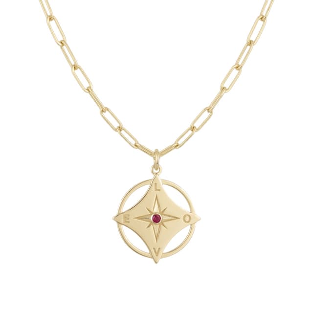 Personalized Compass Necklace