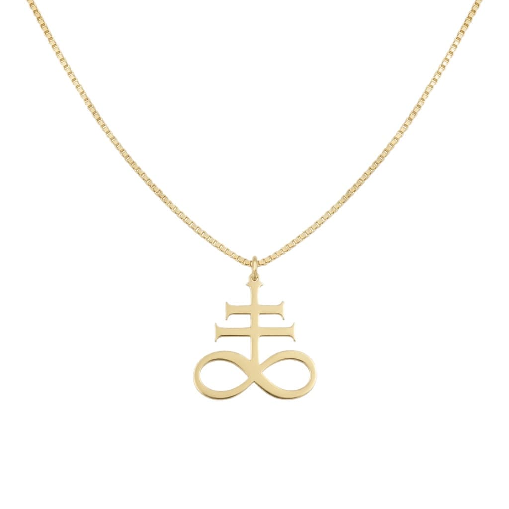 Leviathan Cross Necklace. Satanic Cross Necklace