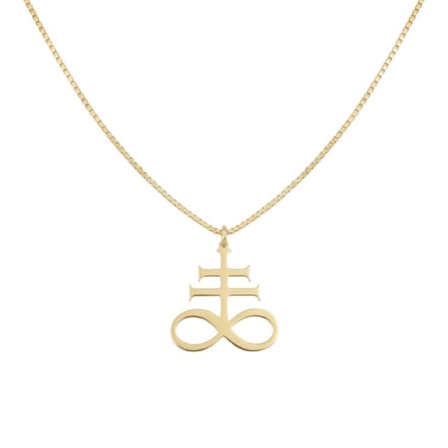 Leviathan Cross Necklace. Satanic Cross Necklace