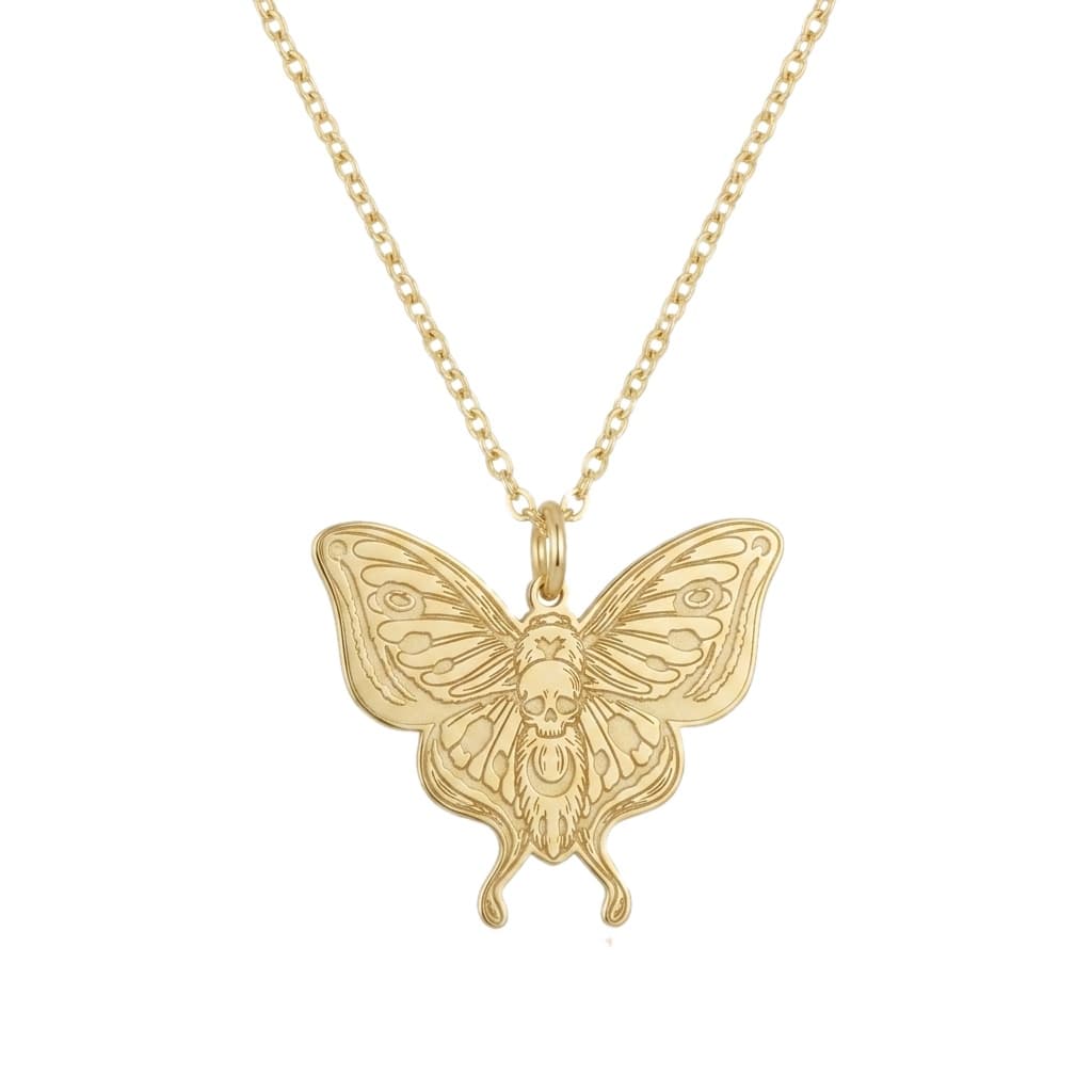 Skull Moth Necklace