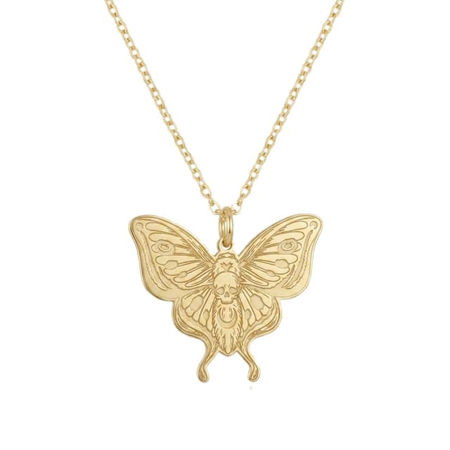 Skull Moth Necklace