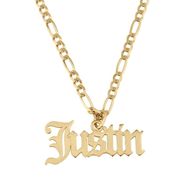 Center-Loop Old English Name Necklace