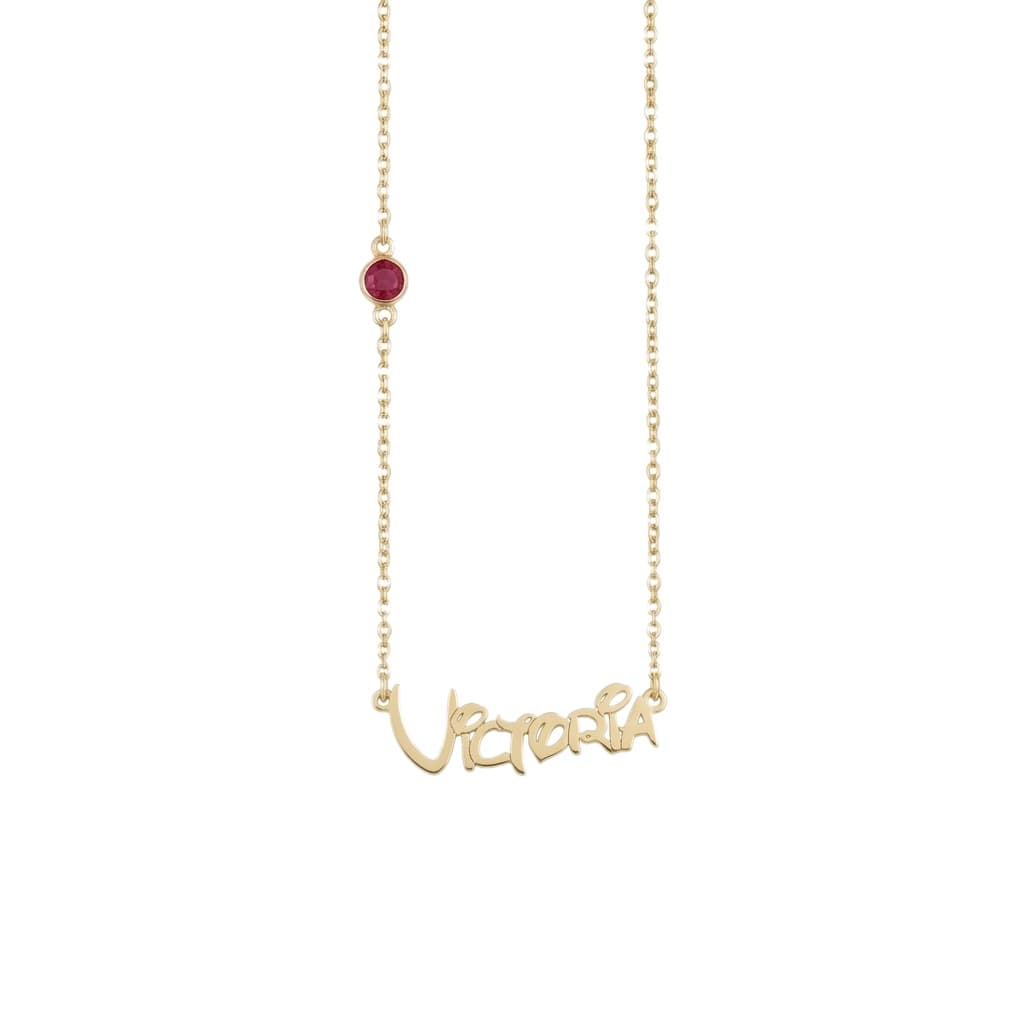 Personalized Name Necklace With Birthstone