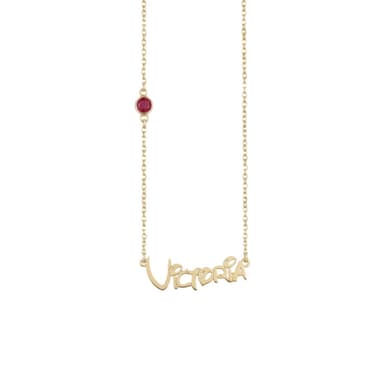 Personalized Name Necklace With Birthstone