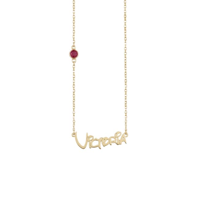 Personalized Name Necklace With Birthstone